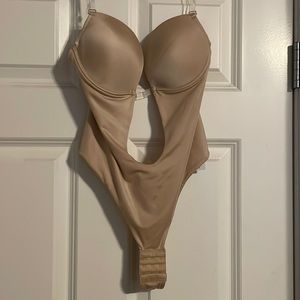 Nude backless body shapewear w/ bra